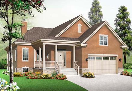 Country Craftsman Elevation of Plan 76349