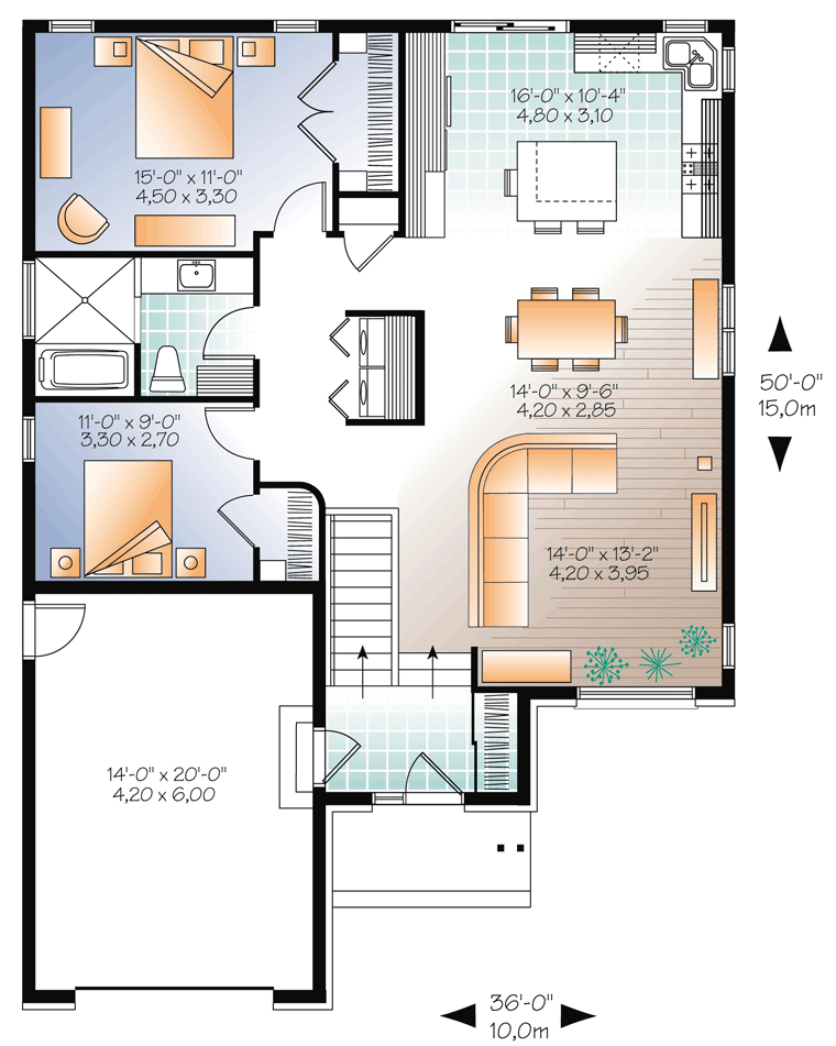 Contemporary Level One of Plan 76357