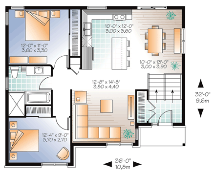 House Plan 76359 First Level Plan