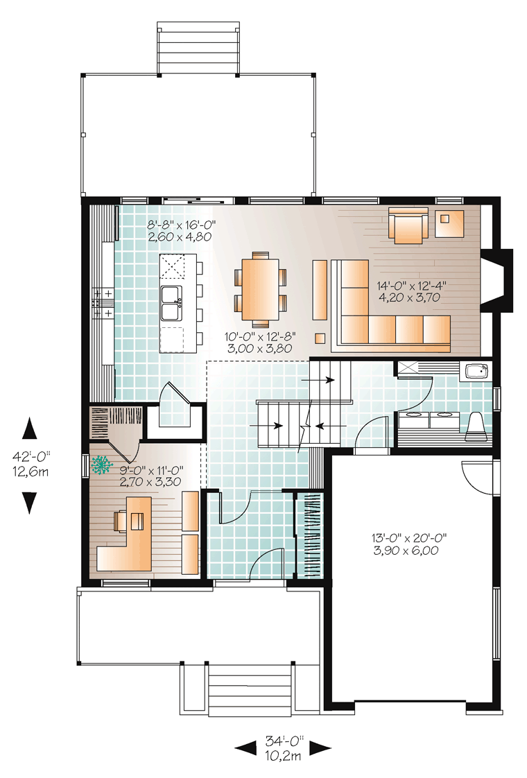 Contemporary Level One of Plan 76361