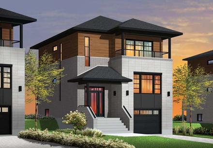 Contemporary Modern Elevation of Plan 76362