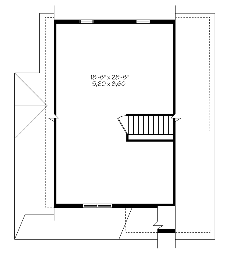 Cottage Craftsman Level Two of Plan 76363