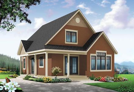 Cottage Craftsman Elevation of Plan 76363