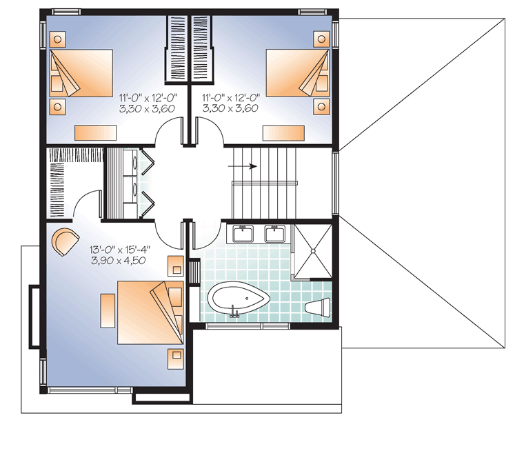 Contemporary Level Two of Plan 76367