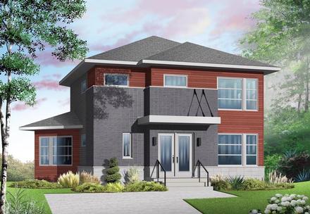 Contemporary Modern Elevation of Plan 76369