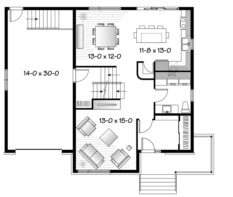 Contemporary Level One of Plan 76370