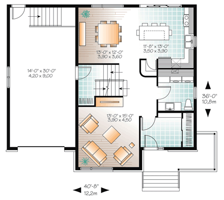 House Plan 76370 First Level Plan