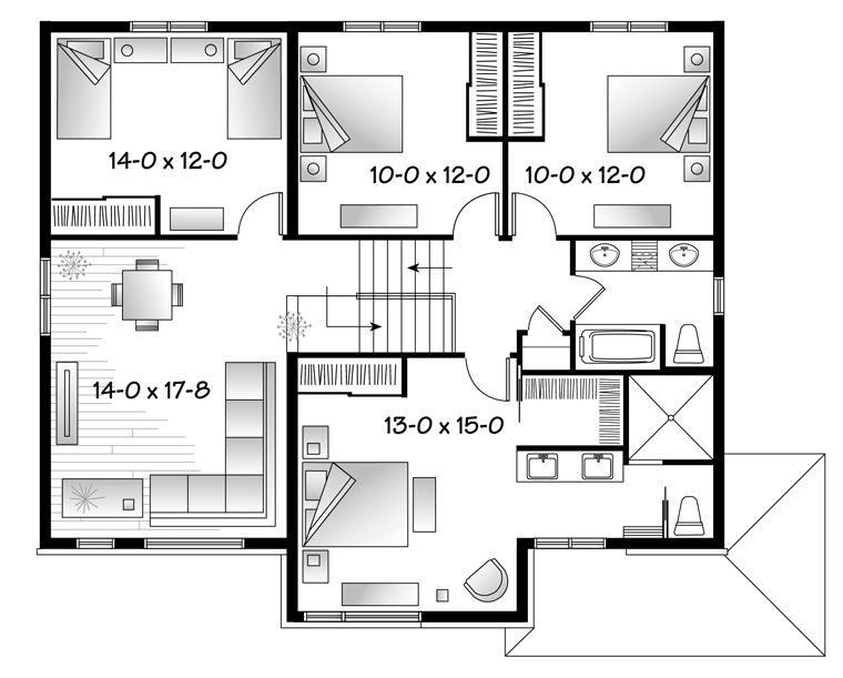 Contemporary Level Two of Plan 76370