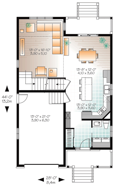 House Plan 76371 First Level Plan