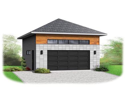 Garage Plan 76377 - 2 Car Garage Elevation