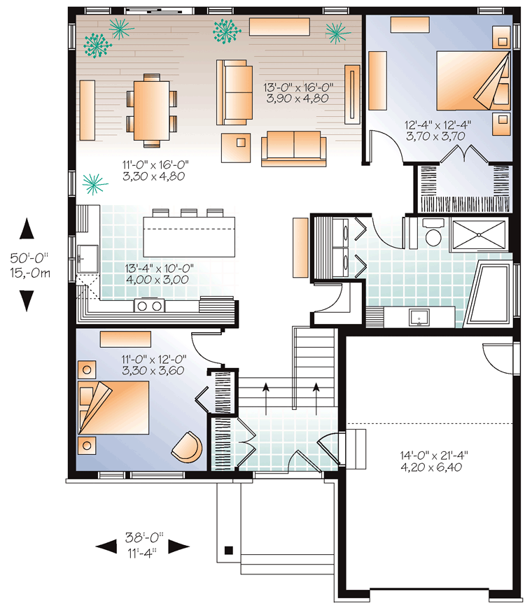 Contemporary Level One of Plan 76389