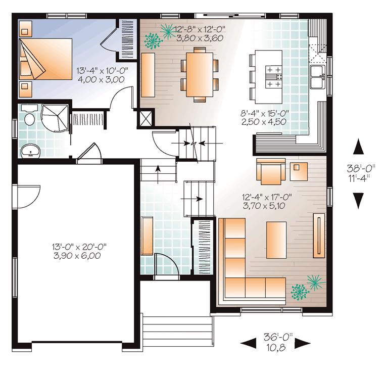 Contemporary Level One of Plan 76391