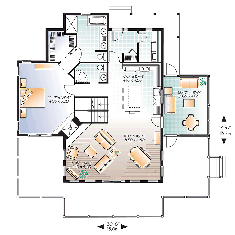 Coastal Country Traditional Level One of Plan 76409