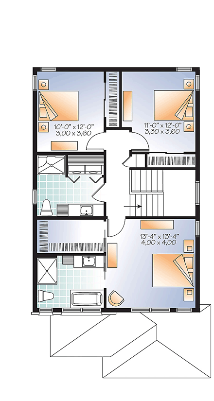 House Plan 76412 Second Level Plan