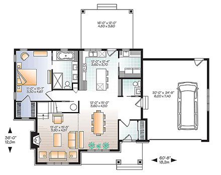 House Plan 76422 First Level Plan