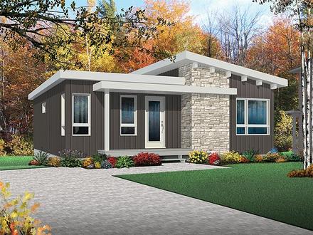 Contemporary Cottage Modern Elevation of Plan 76436