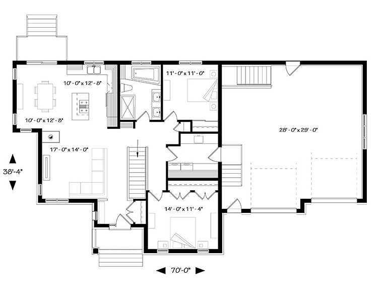 Country Traditional Level One of Plan 76445