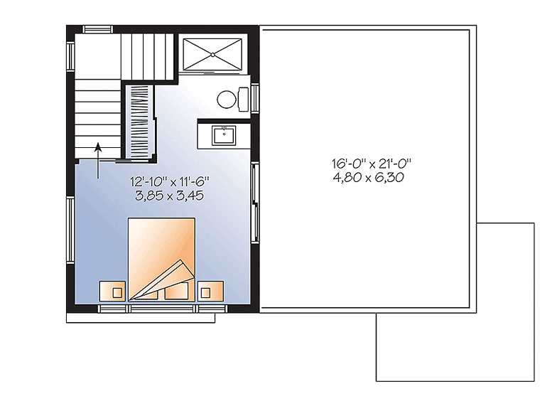 Contemporary Modern Level Two of Plan 76461