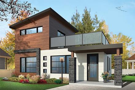 Contemporary Modern Elevation of Plan 76461