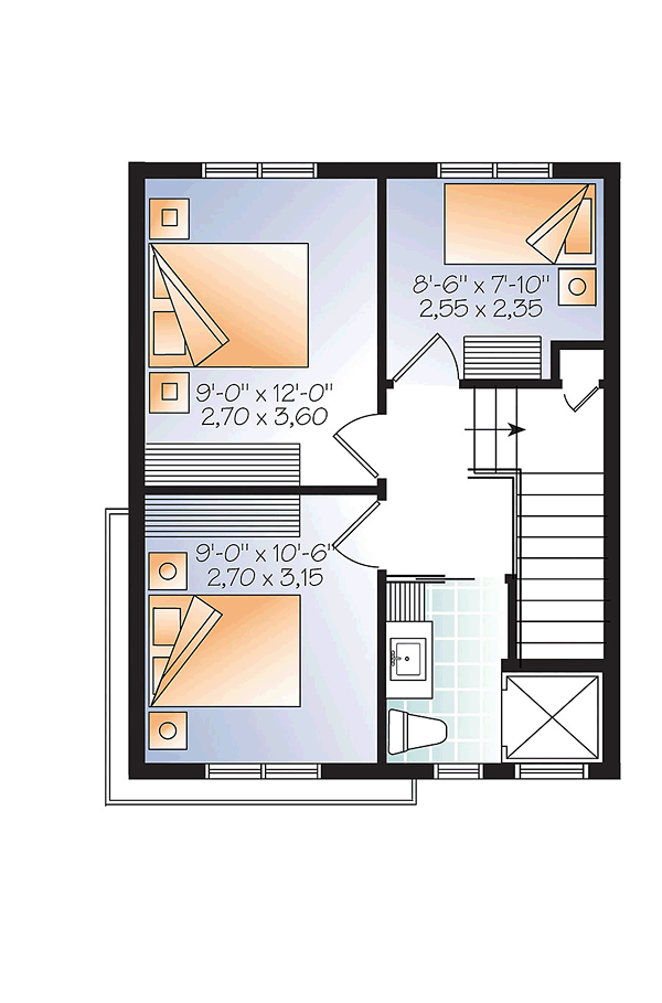 Contemporary Modern Level Three of Plan 76463