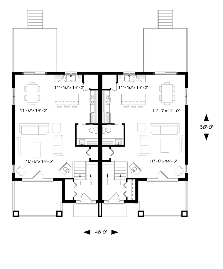 Country Craftsman Level One of Plan 76466
