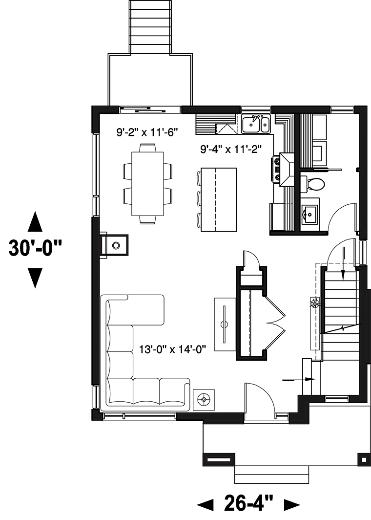 Contemporary Modern Level One of Plan 76469