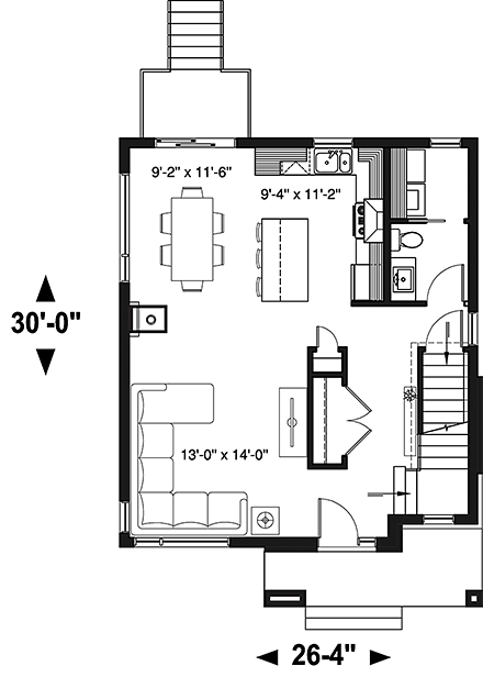 House Plan 76469 First Level Plan