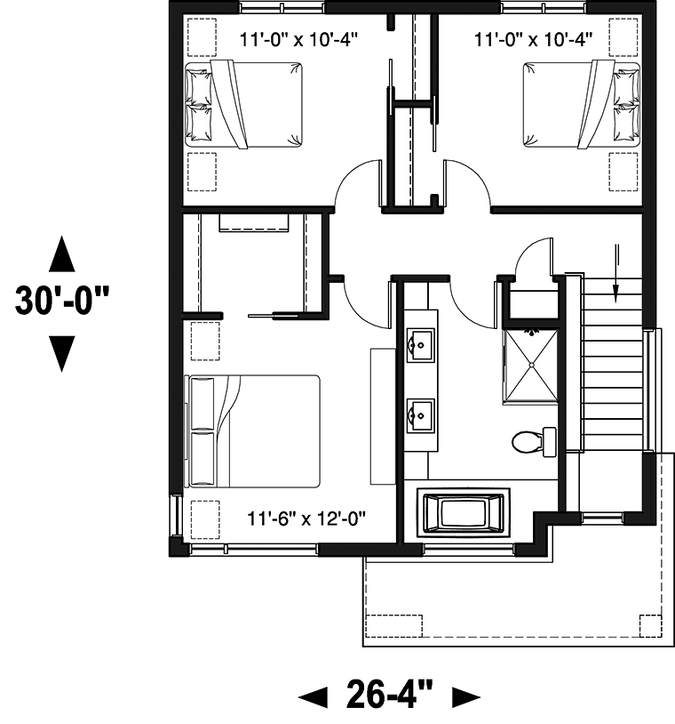 Contemporary Modern Level Two of Plan 76469