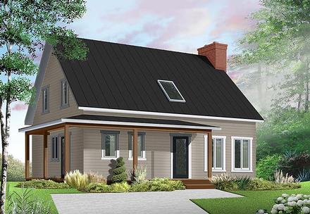 Cabin Country Ranch Traditional Elevation of Plan 76470