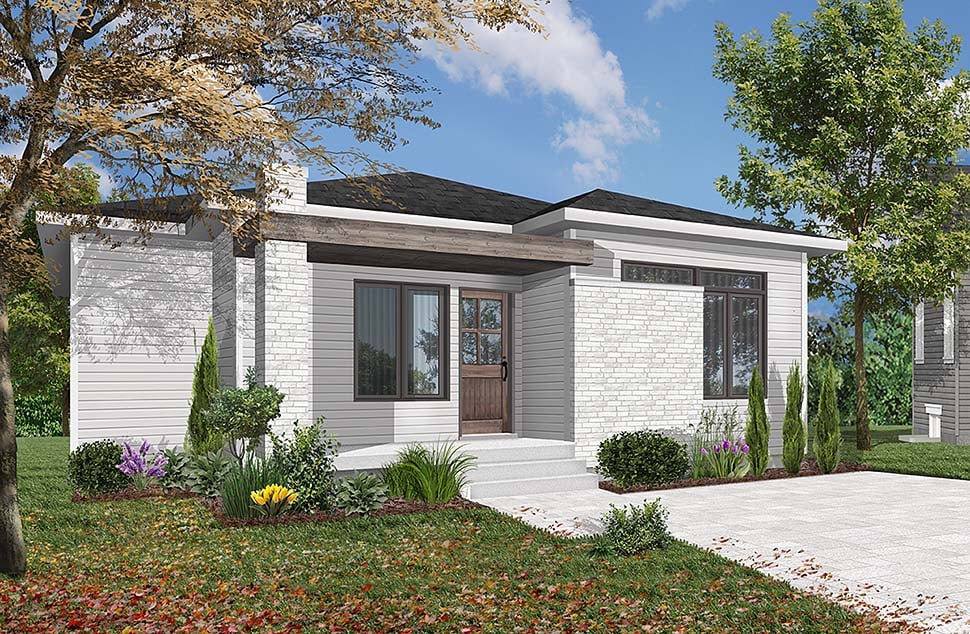 Contemporary Plan with 1178 Sq. Ft., 1 Bedrooms, 1 Bathrooms Elevation