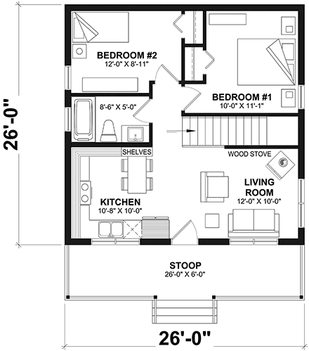 House Plan 76473 First Level Plan