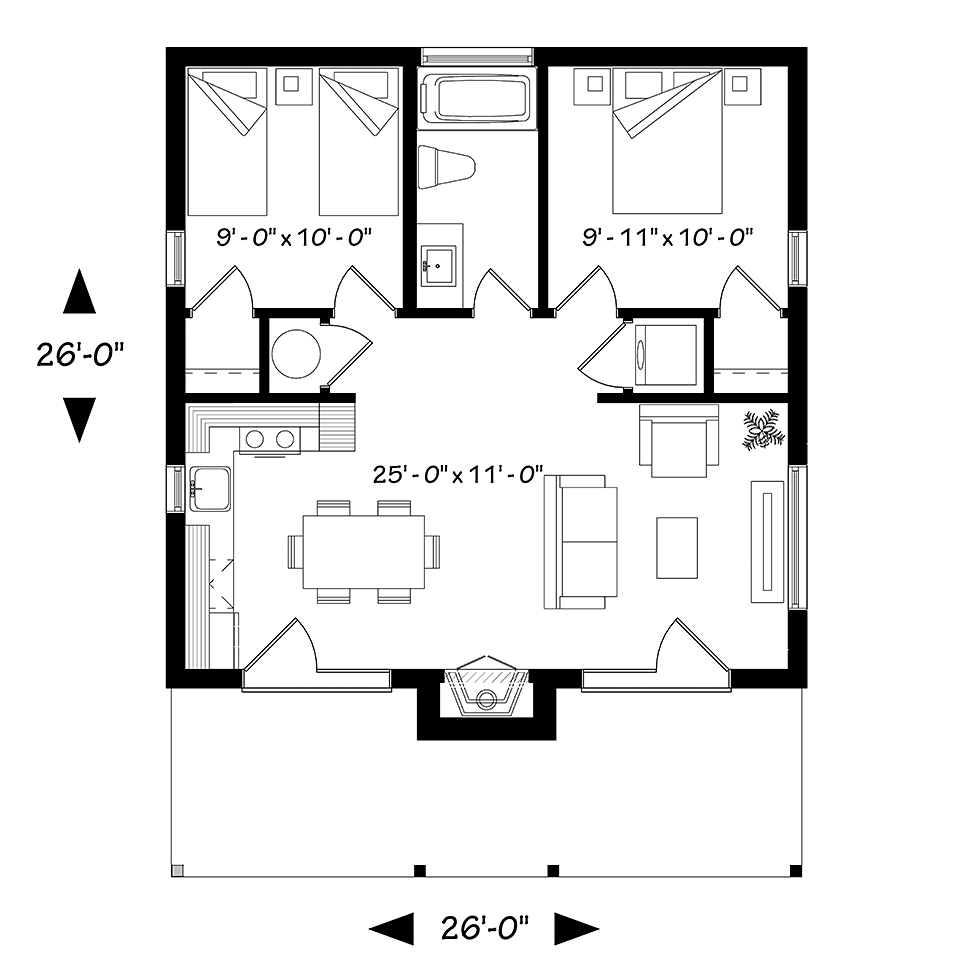 Contemporary Modern Level One of Plan 76474
