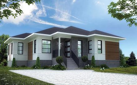 French Country Ranch Elevation of Plan 76479