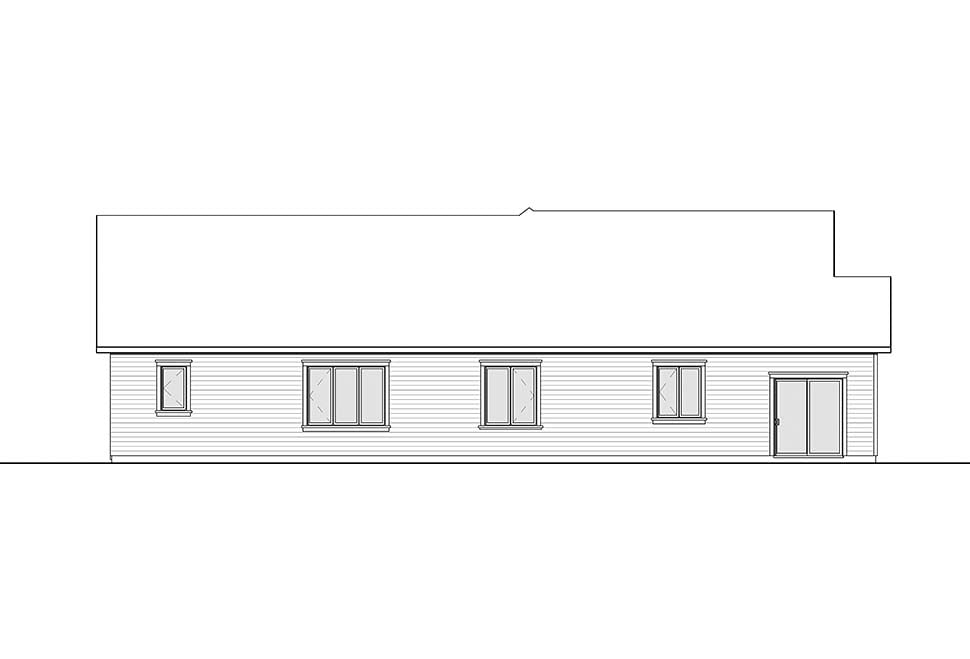 House Plan 76488 Rear Elevation