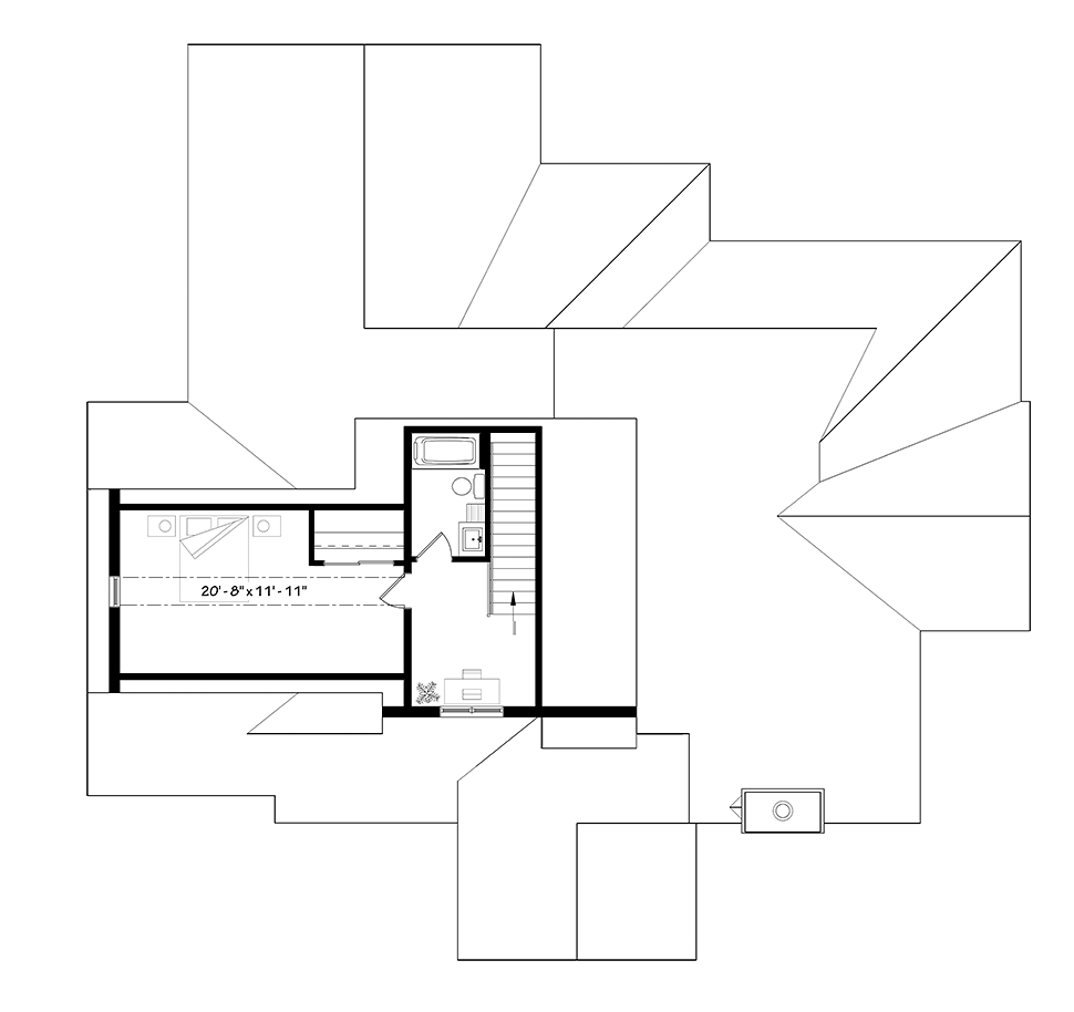 Bungalow Contemporary Country Craftsman Modern Ranch Level Two of Plan 76490