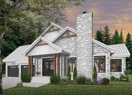 Bungalow Contemporary Country Craftsman Modern Ranch Elevation of Plan 76490