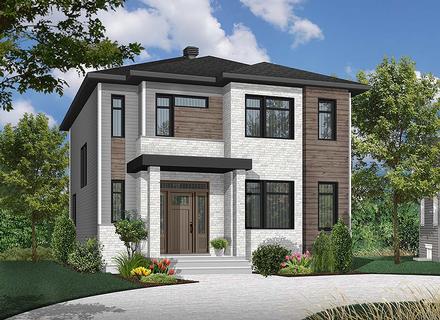 Contemporary Modern Elevation of Plan 76495