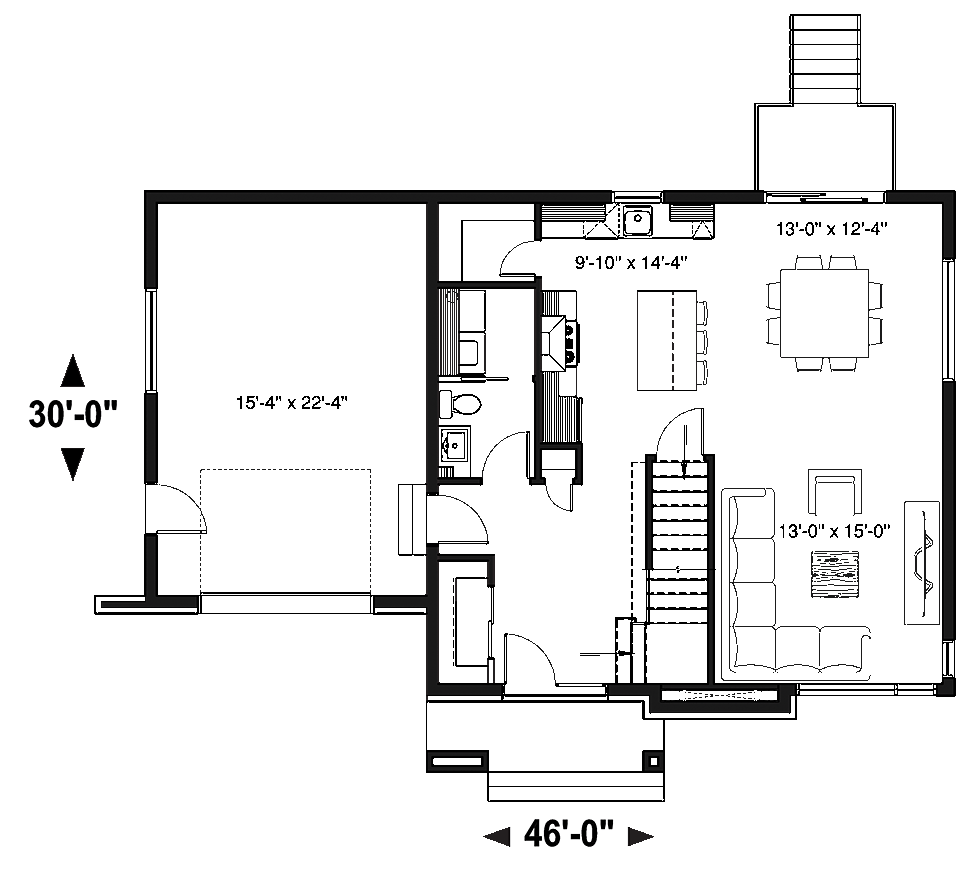 Contemporary Modern Level One of Plan 76497