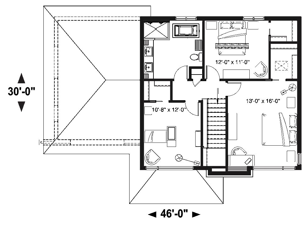 Contemporary Modern Level Two of Plan 76497