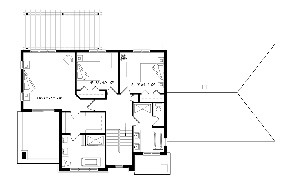 Contemporary Modern Level Two of Plan 76498