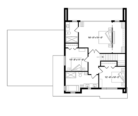 House Plan 76500 Second Level Plan