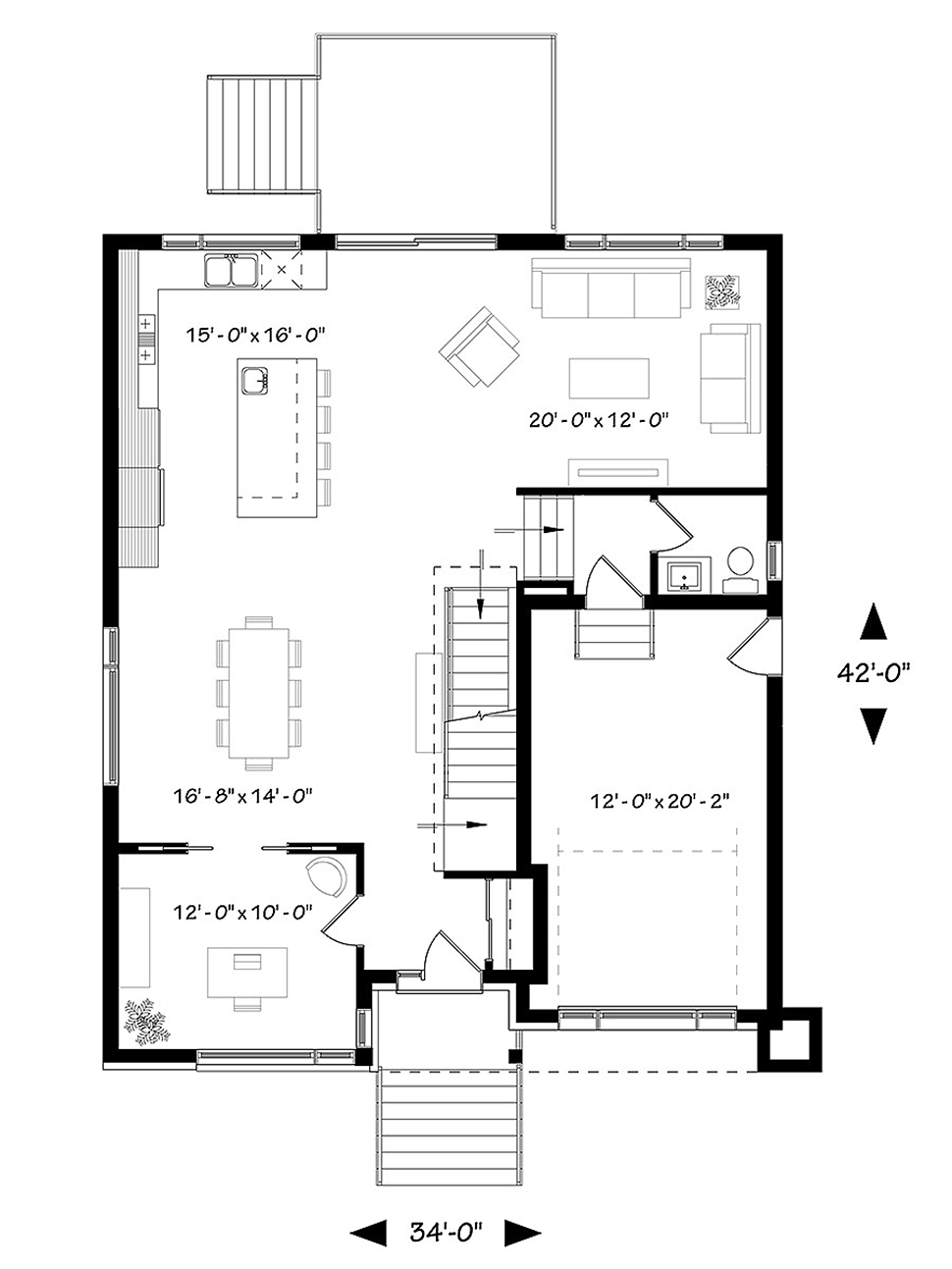 Contemporary Modern Level One of Plan 76502