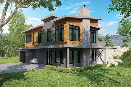 Contemporary Cottage Modern Elevation of Plan 76507