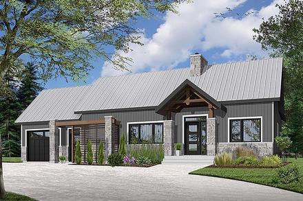 Cape Cod Cottage Country Craftsman Farmhouse Elevation of Plan 76509