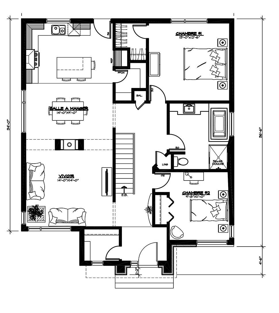 Contemporary Modern Level One of Plan 76514