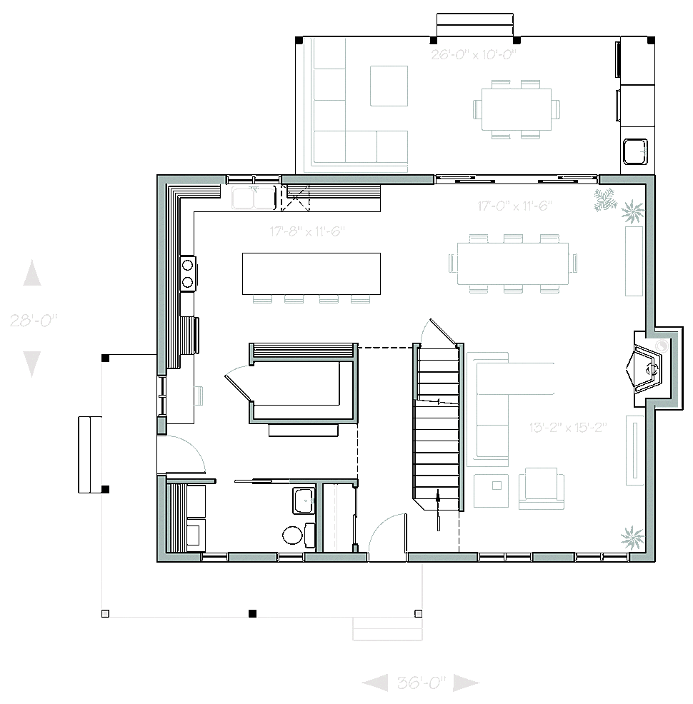 Colonial Cottage Country Level One of Plan 76515
