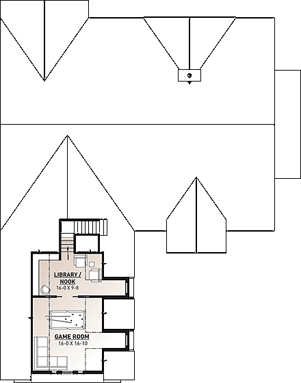 House Plan 76523 Second Level Plan