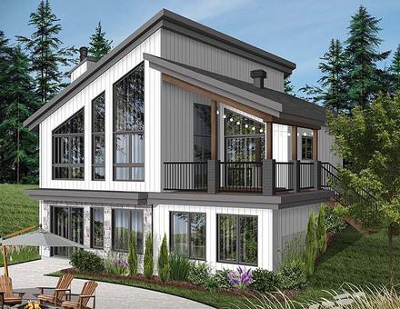 Contemporary Cottage Modern Elevation of Plan 76526
