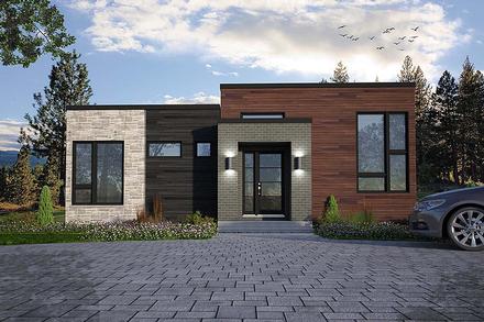 Contemporary Cottage Modern Elevation of Plan 76529