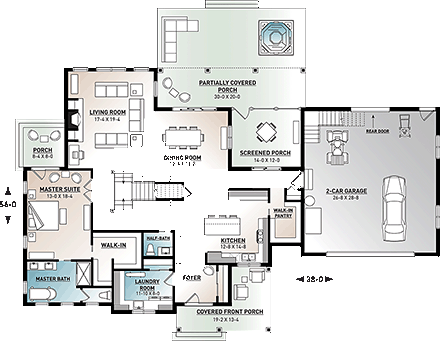 House Plan 76530 First Level Plan